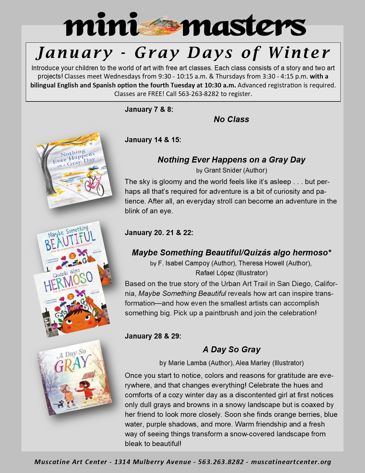 Bilingual Mini Masters Third Tuesdays @ 3:30 p.m. - March 17, 2026 Image