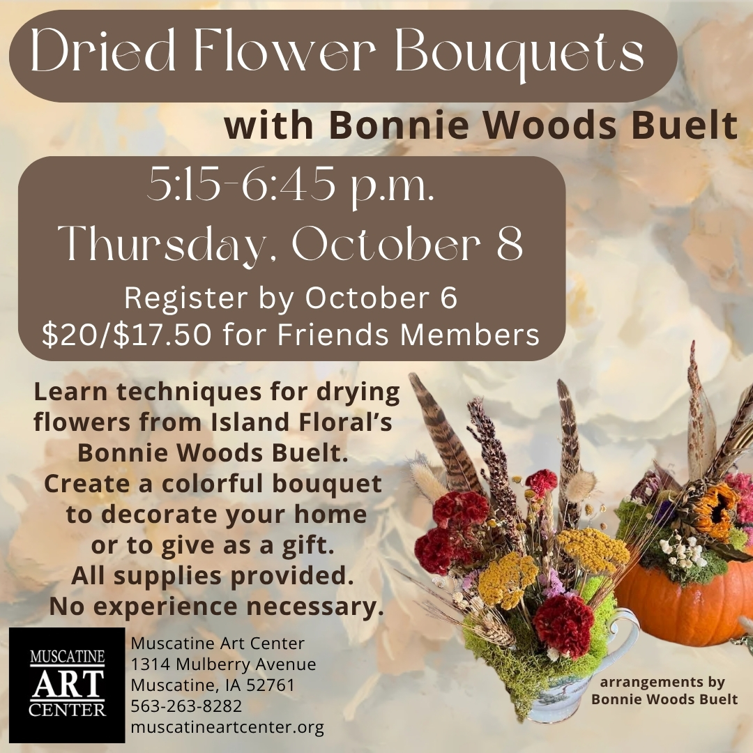 Adult Studio- Dried Flower Bouquet with Bonnie Woods Buelt - Thursday, October 8, 2026 Image