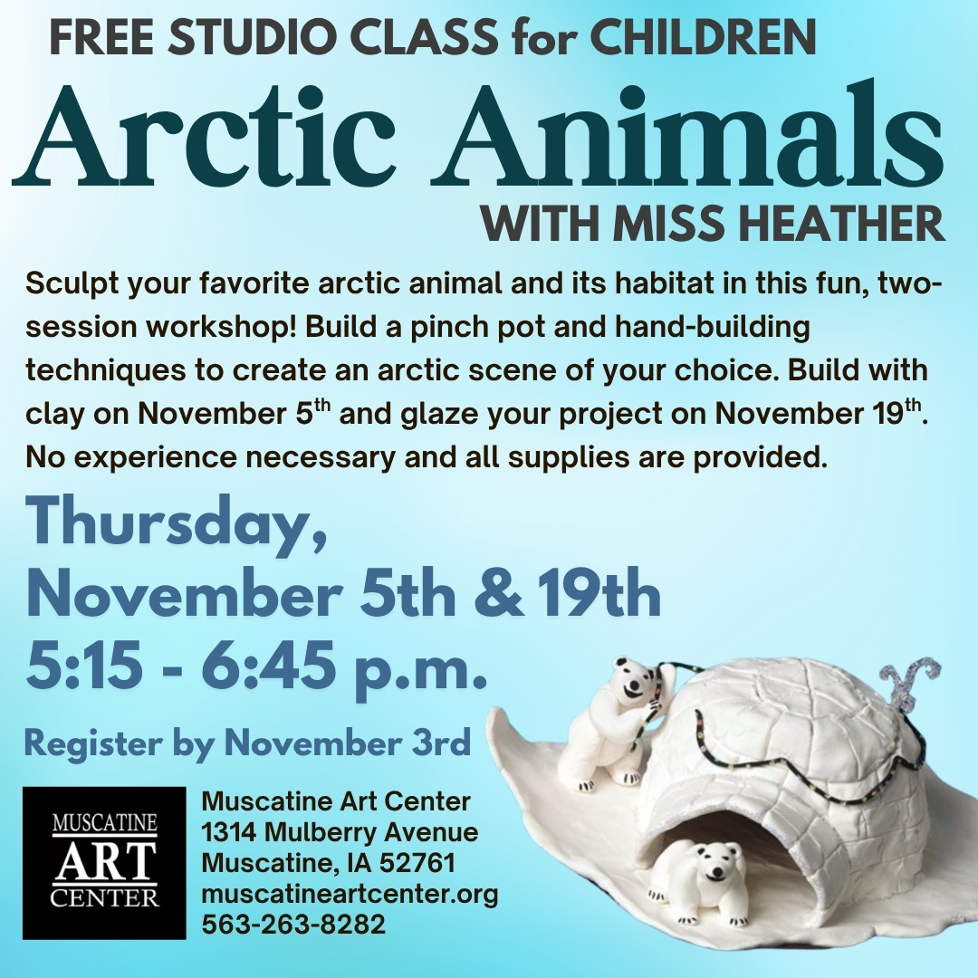 FREE Clay Workshops for Children - Arctic Animals with Miss Heather - November 1 and November 15 Image