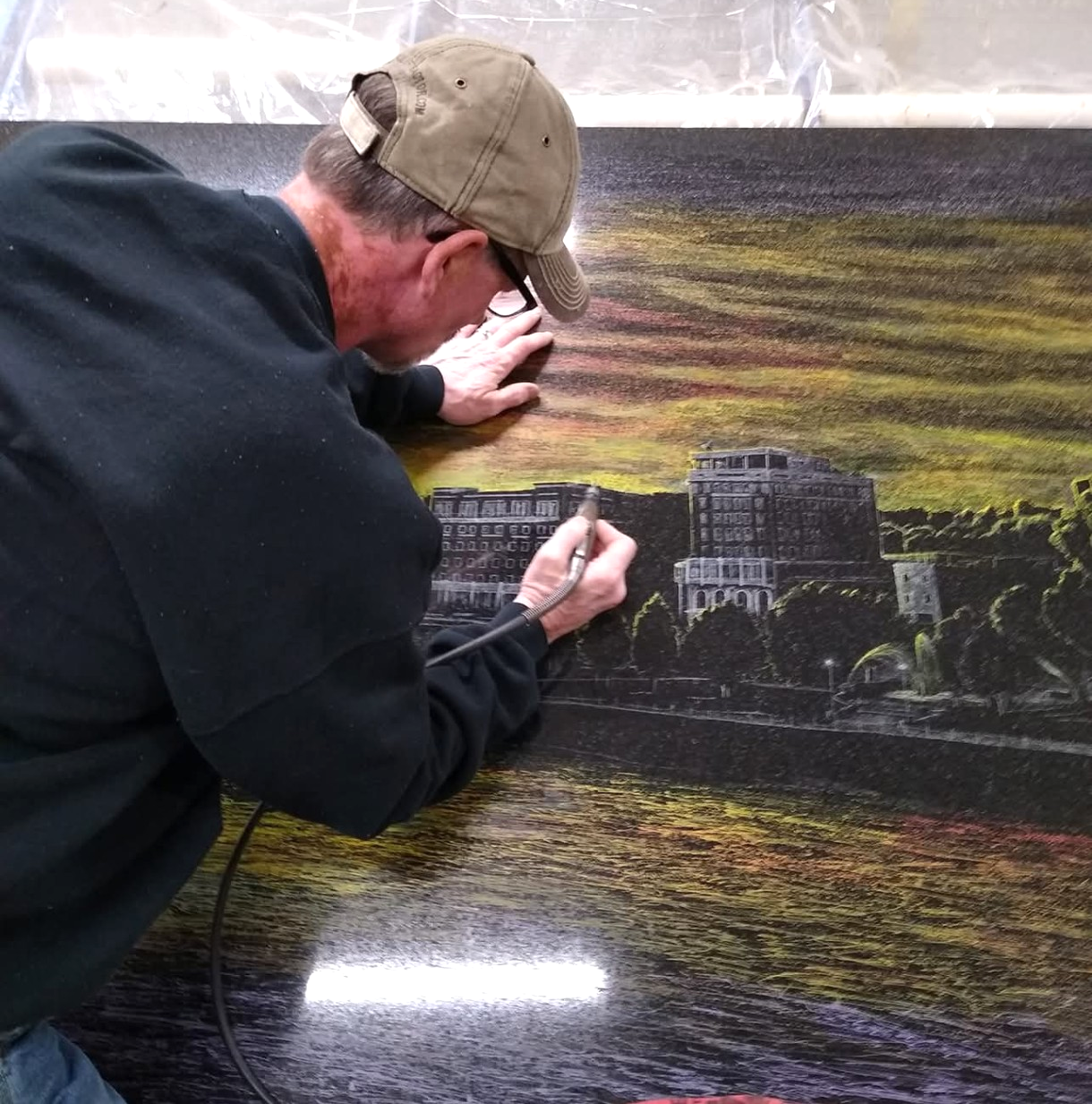 Joe working