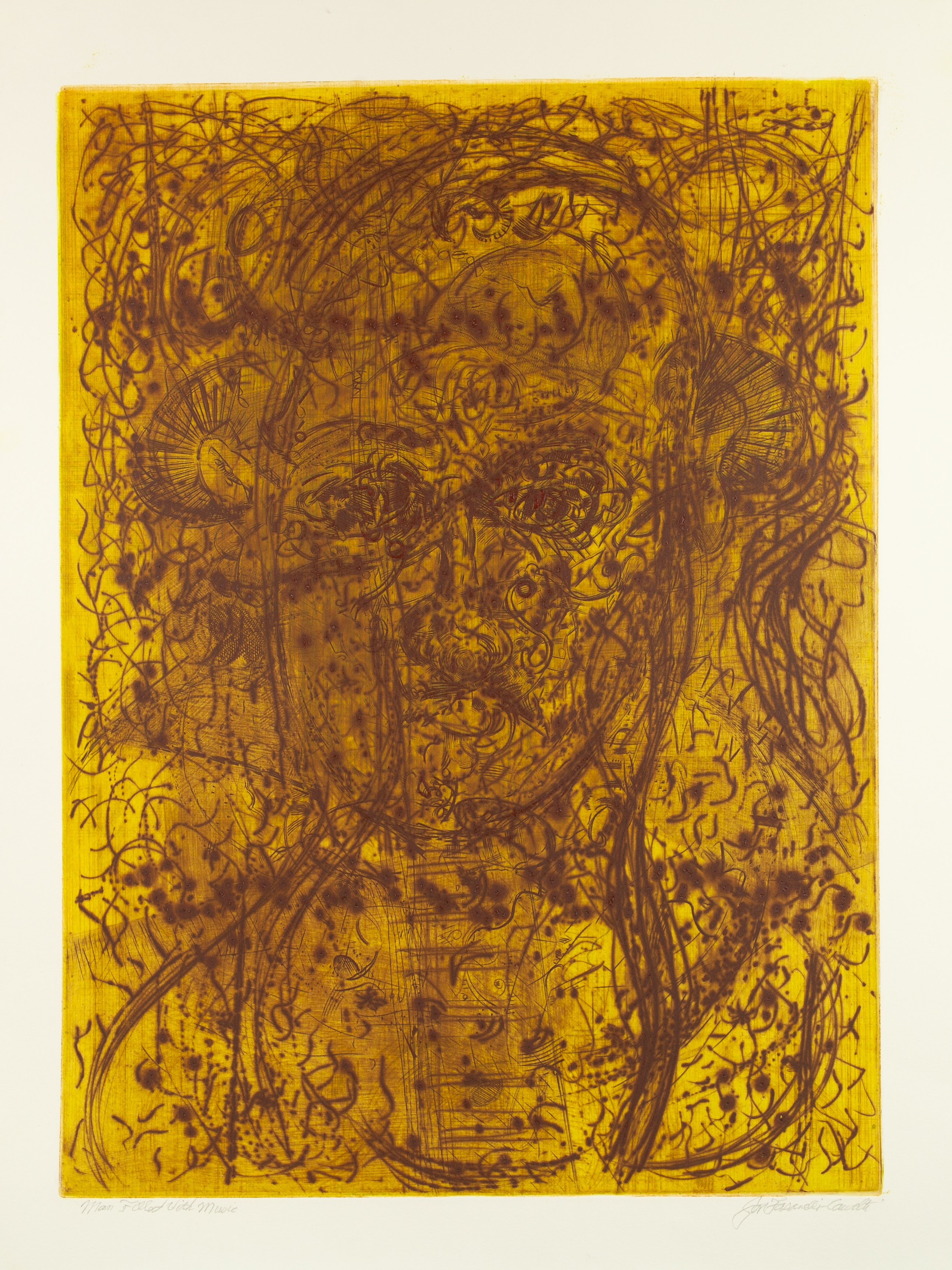 Man Filled with Music Golden print 24 x 18
