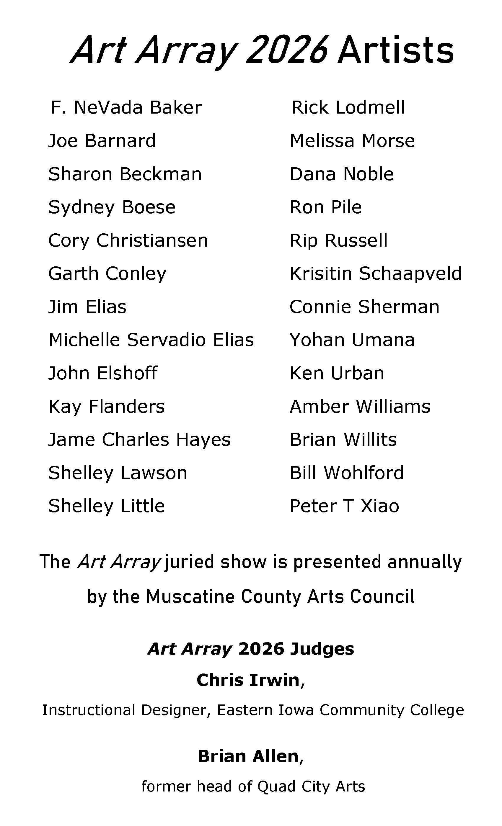 Art Array 2026 Image