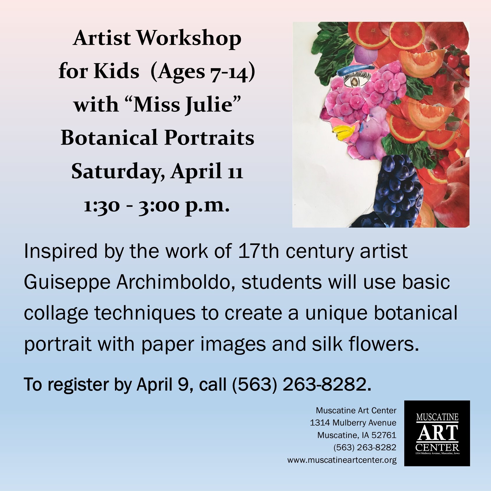 Artist Workshops for Kids with Miss Julie - Botanical Portraits Image