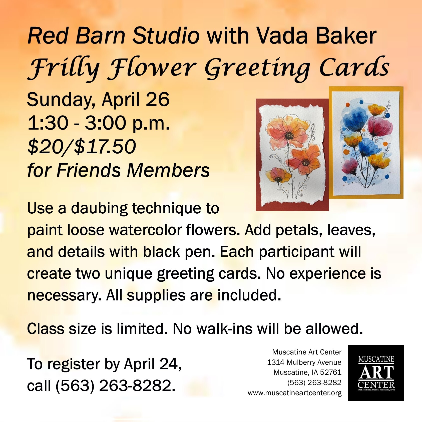 Red Barn Studio - Frilly Flowers Greeting Cards - April 26th Image