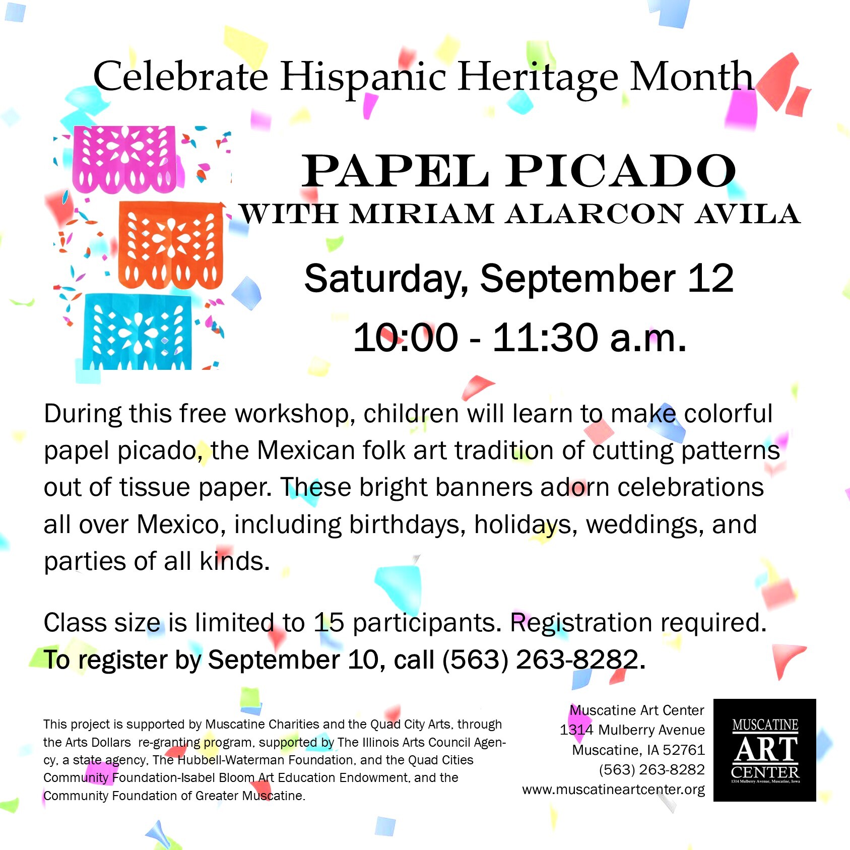 FREE Artist Workshop for Children - Papel picado with Miriam Alarcon Avila - Saturday, September 12, 2026 Image