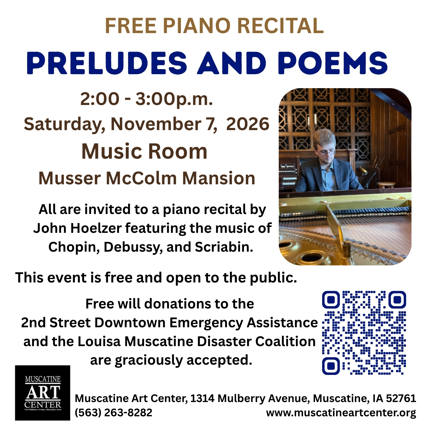 Free Piano Recital - John Hoelzer presents "Preludes and Poems" Image