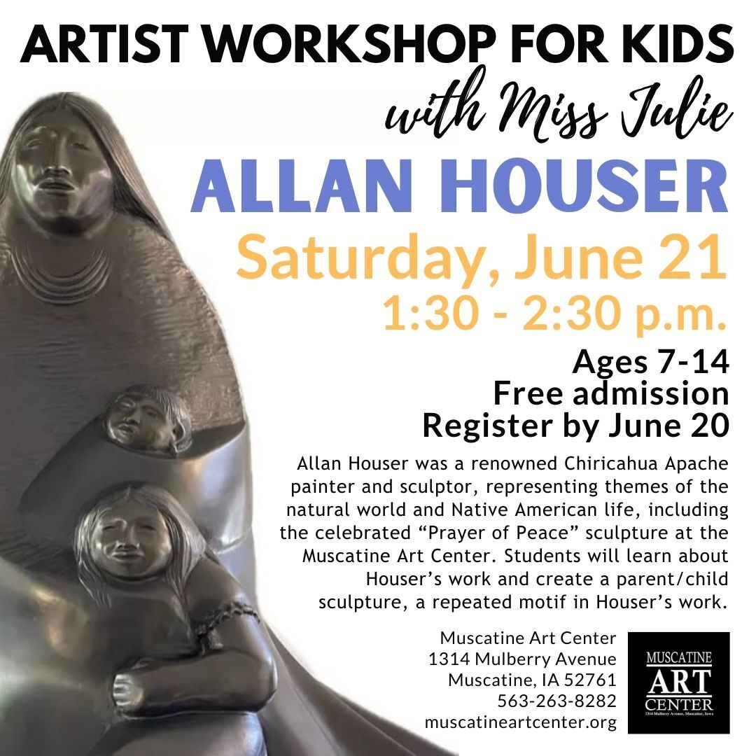 Artist Workshops for Kids with Miss Julie - "Allan Houser" - June 21 Image