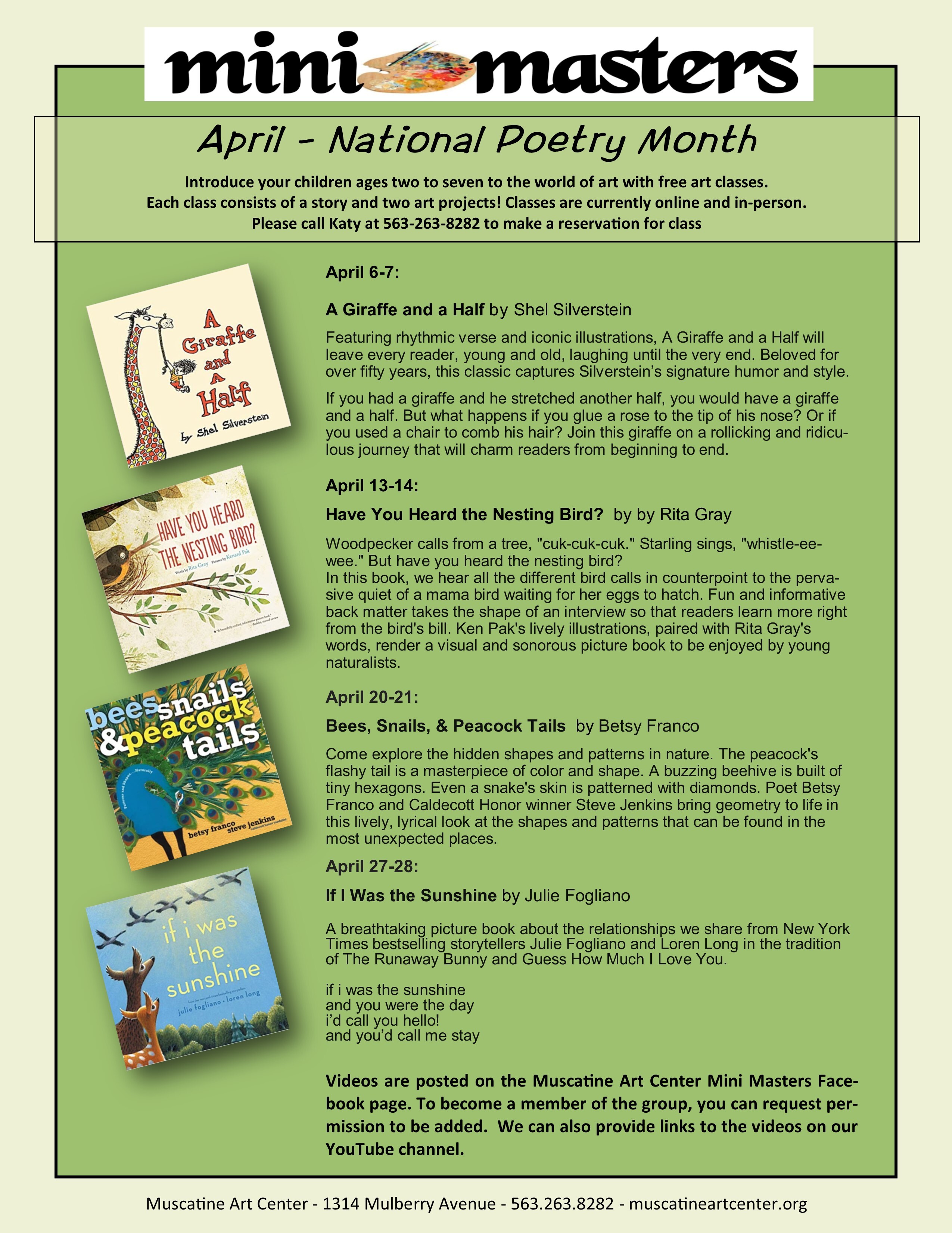 Mini Masters Thursday Afternoons @ 3:30 p.m. Image