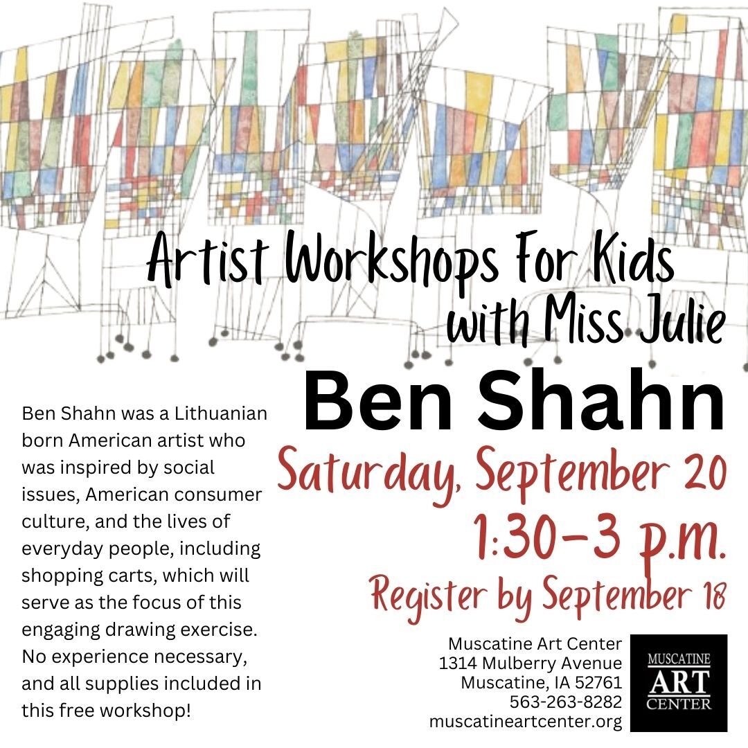 Artist Workshops for Kids with Miss Julie - "Ben Shahn" - September 20 Image