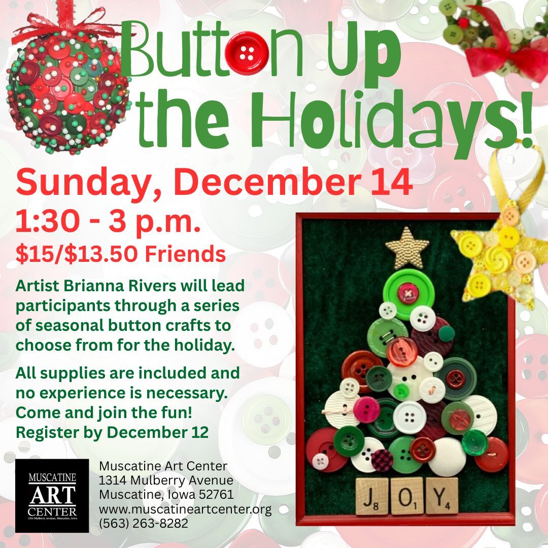 Adult Studio: Holiday Button Craft - December 14 Image