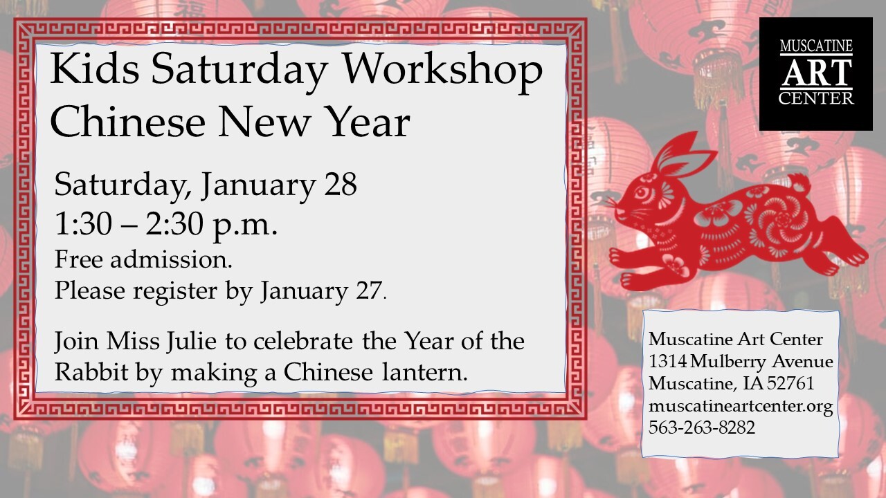 Kids Saturday Workshop - Chinese New Year - January 28 Image