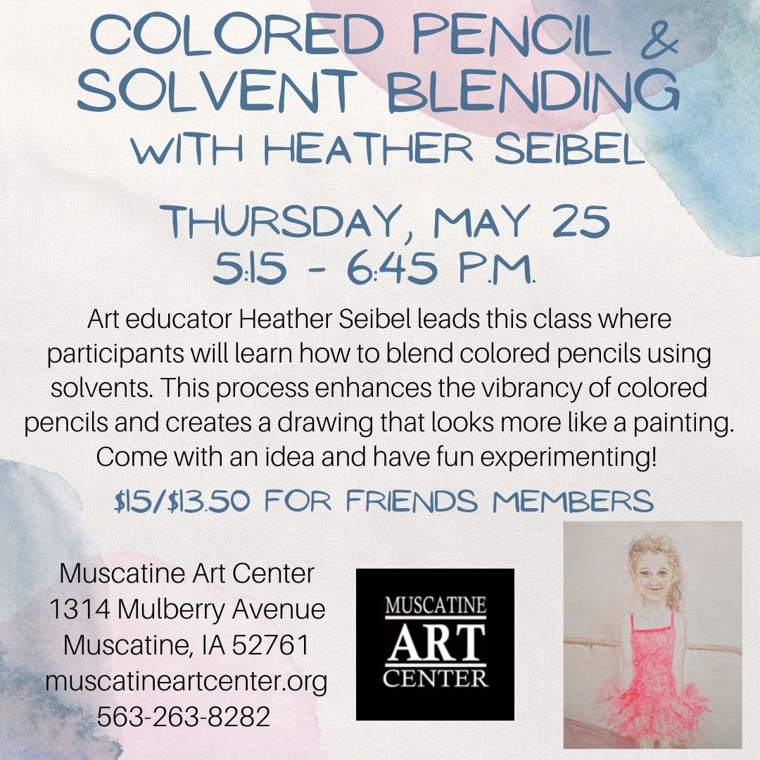 Adult Studio- Colored Pencils & Solvents with Heather Seibel - May 25 Image