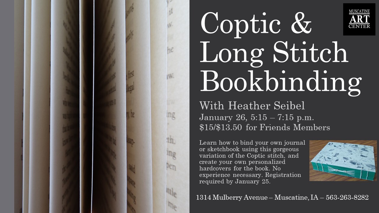 Coptic & Long Stitch Bookbinding with Heather Seibel - January 26 Image