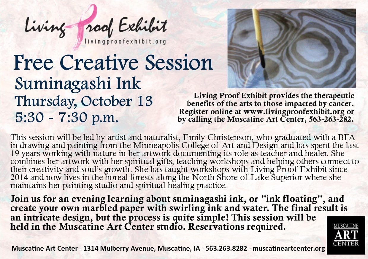Living Proof Exhibit Creative Session - Suminagashi Ink - October 13 Image