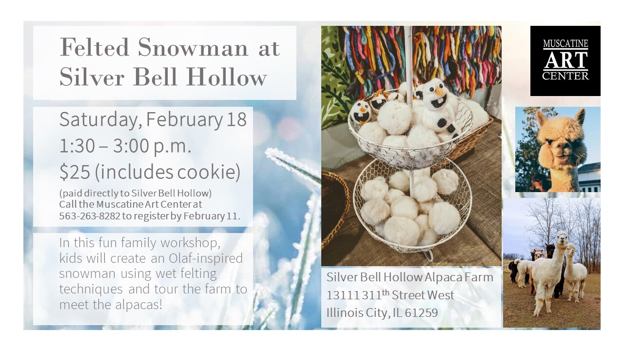 Kid's Felted Snowman at Silver Bell Hollow Alpaca Farm - February 18 Image
