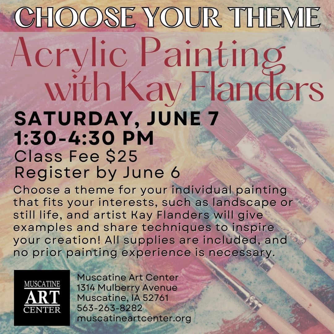 Adult Studio: "Choose Your Theme" Acrylic Painting with Kay Flanders - June 7 Image