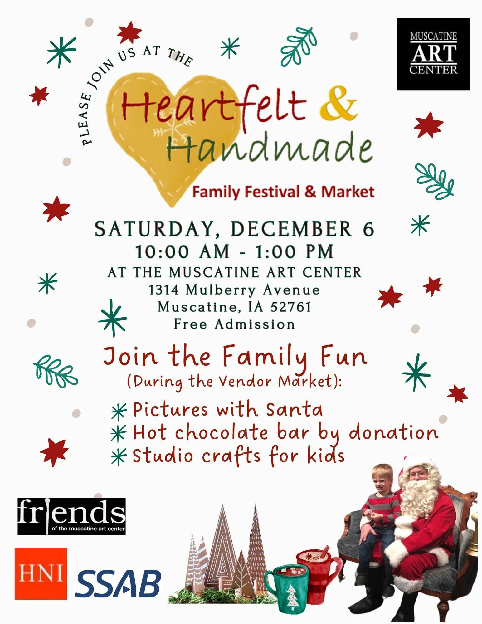 Heartfelt and Handmade Family Festival & Market - December 6 Image