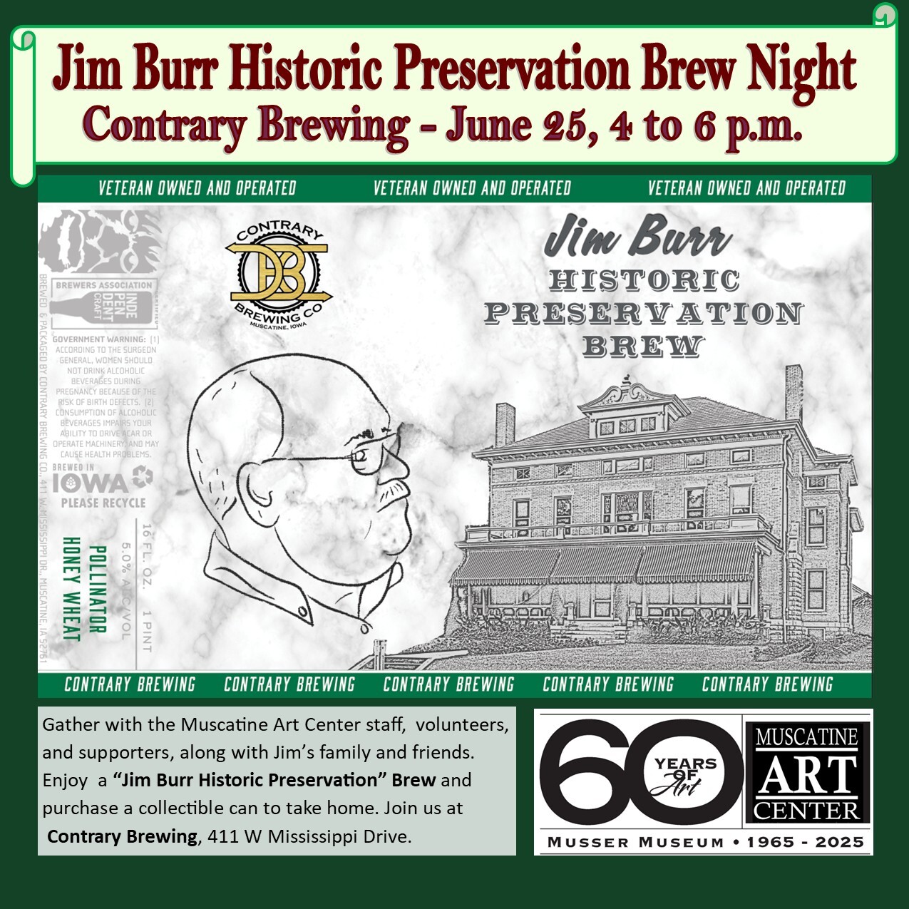 Save the Date: Jim Burr Historic Preservation Brew Night - June 25 Image