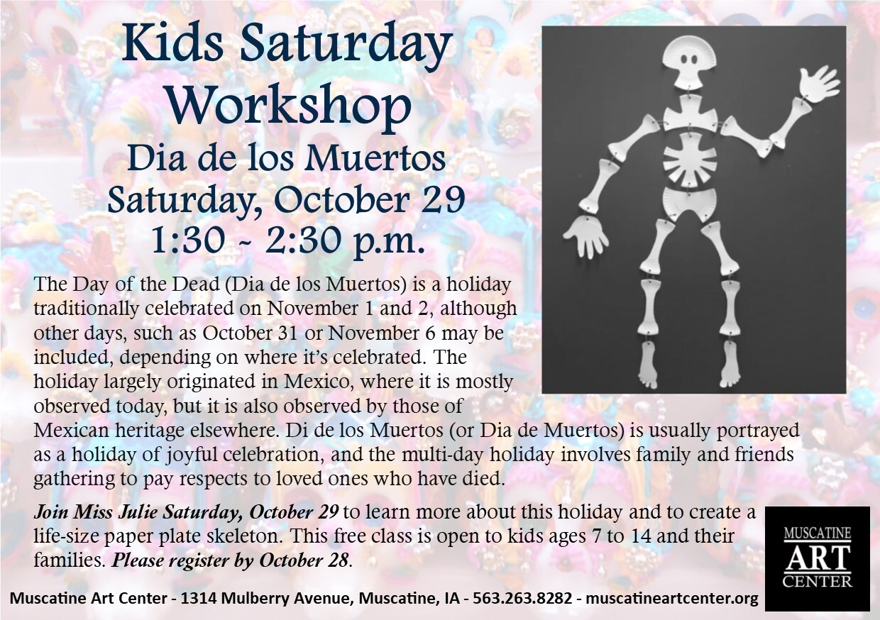 Kids' Saturday Workshop - Dia de los Muertos - October 29 Image