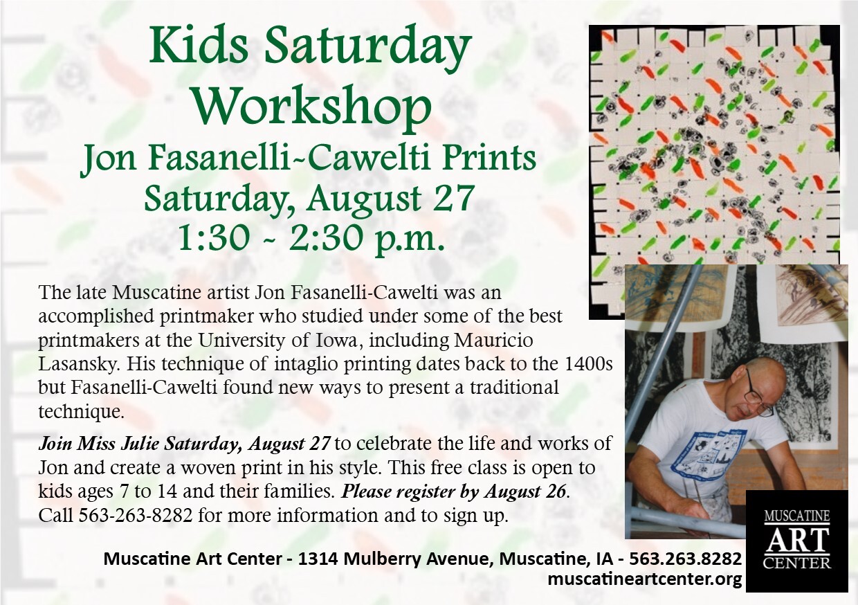 Kids' Saturday Workshop - Jon Fasanelli-Cawelti Prints - August 27 Image