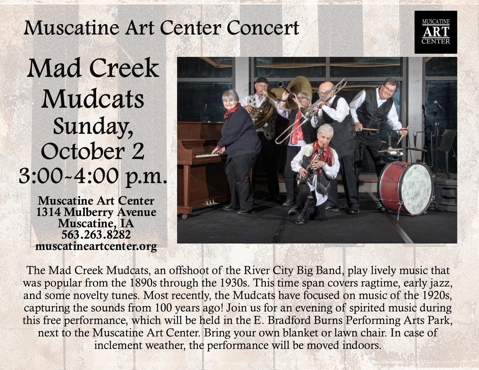 Free Performance: Mad Creek Mudcats - October 2 Image