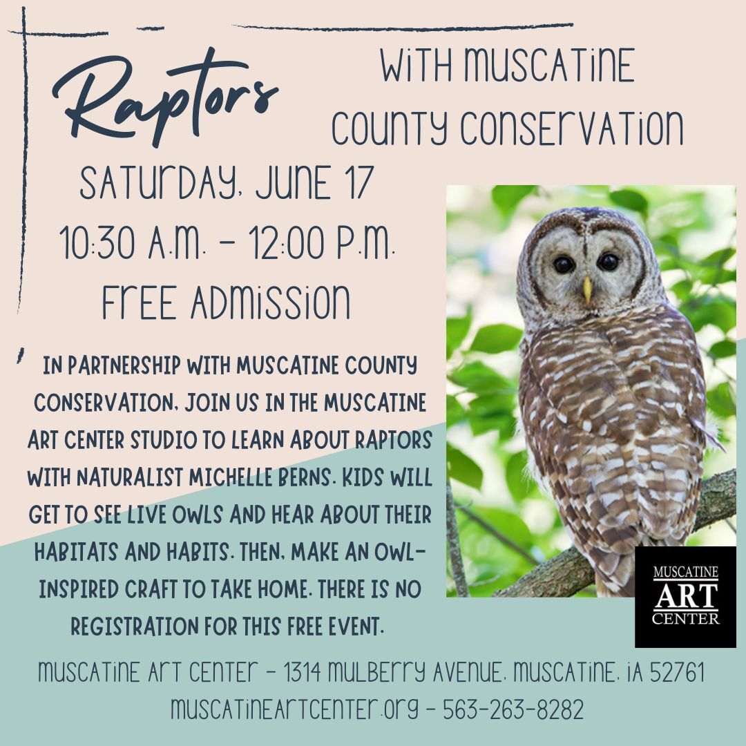 Live Raptors with Muscatine County Conservation - June 17 Image