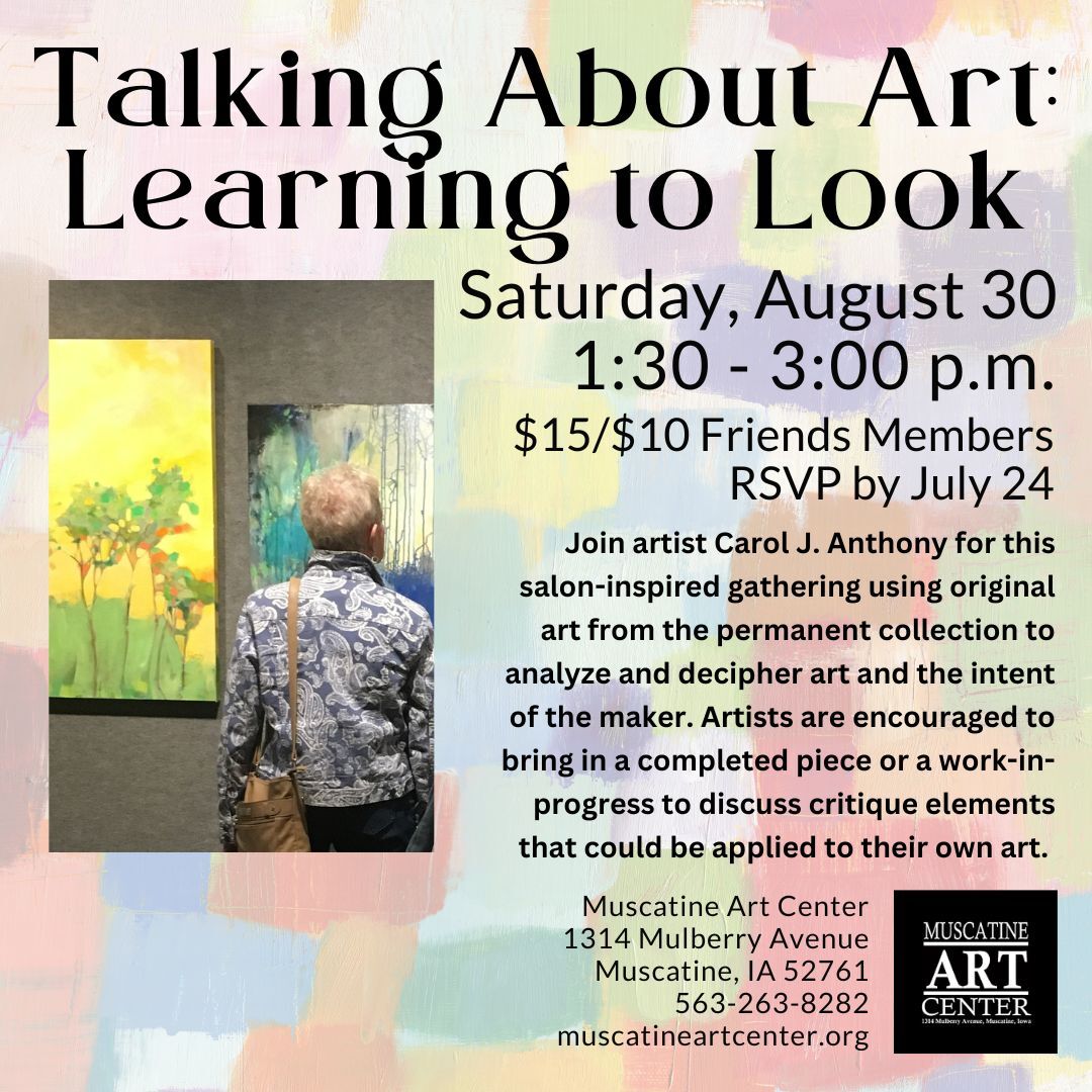 Talking About Art: Learning to Look - Saturdays, August 30 and September 27 Image