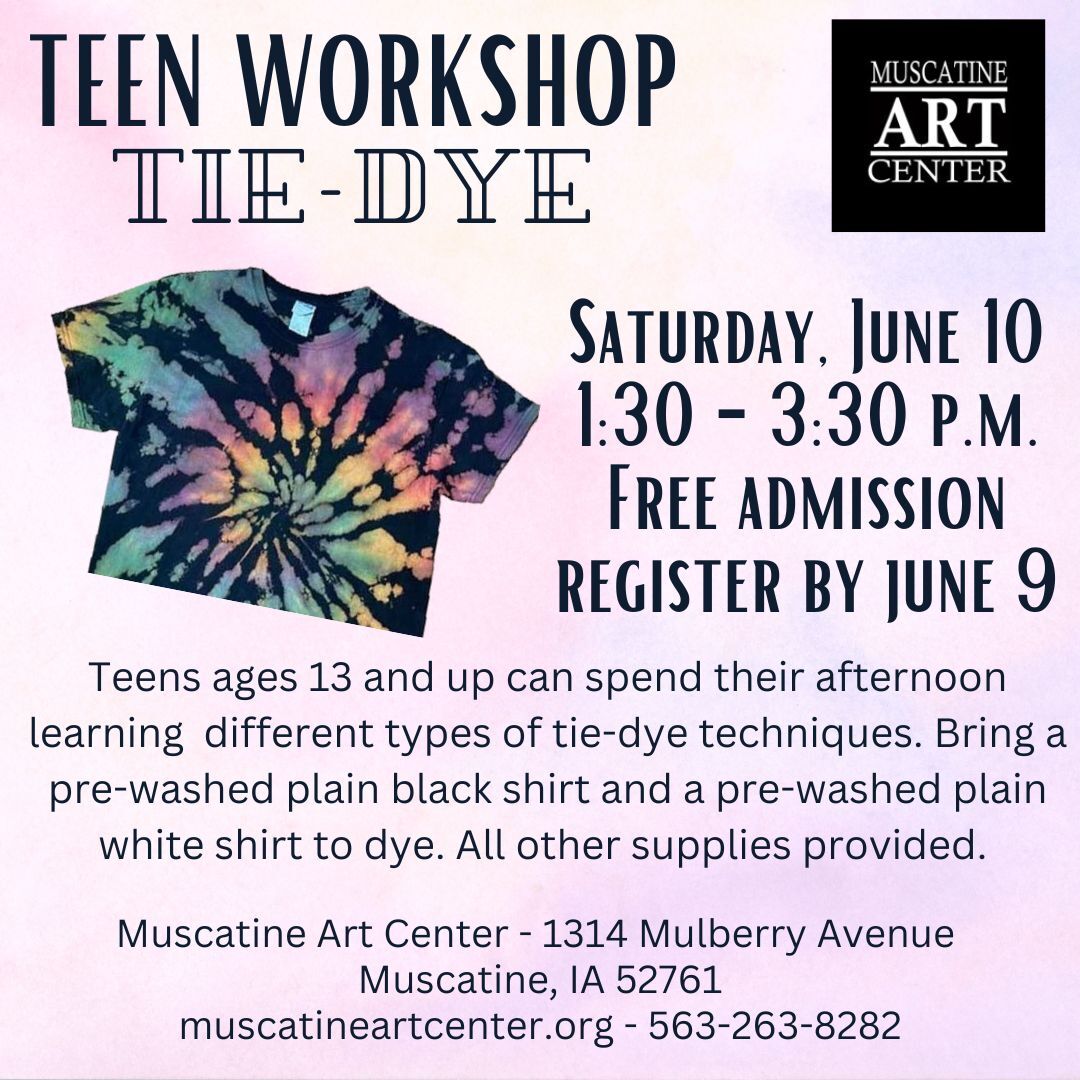 Teen Workshop: Tie-Dye It - June 10 - Ages 13+ Image