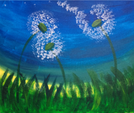 First Thursday- Acrylic Dandelions Image
