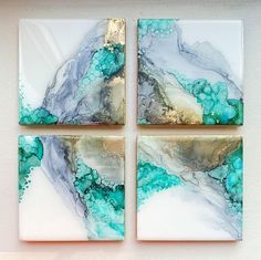 First Thursday- Alcohol Ink Ceramic Coasters March 4 Image