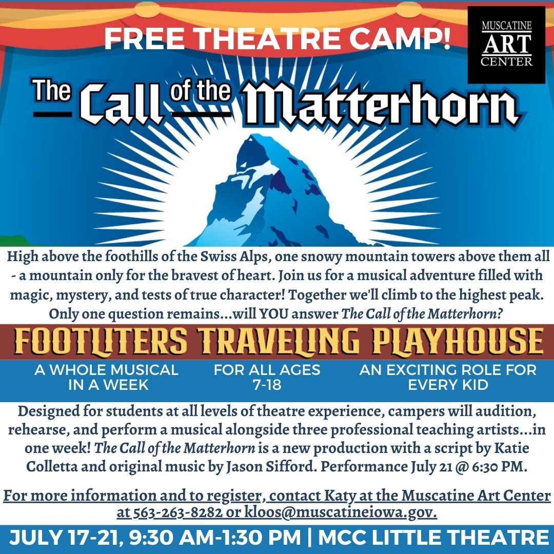 "Call of the Matterhorn" Theater Camp with Footlighters Traveling Playhouse- July 17-21 Image