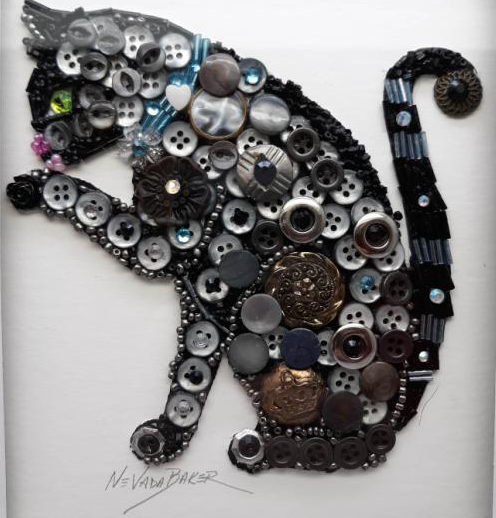 Red Barn Studio - Black Cat Button Mosaic - October 22 Image