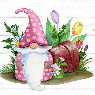 Red Barn Studio with Vada Baker- Garden Gnome Watercolor March 14 Image
