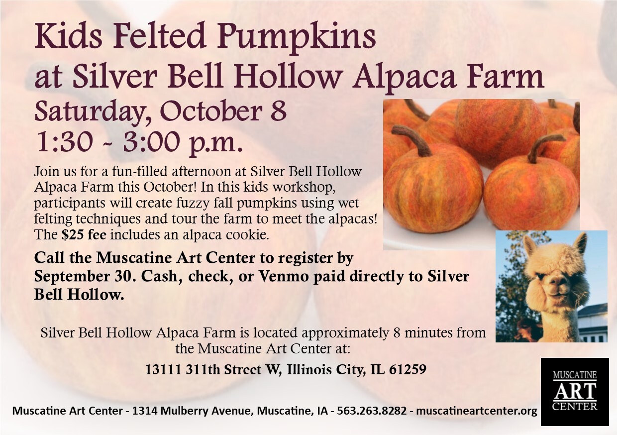 For Kids: Wet Felted Pumpkins at Silver Bell Hollow Alpaca Farm- October 8 Image