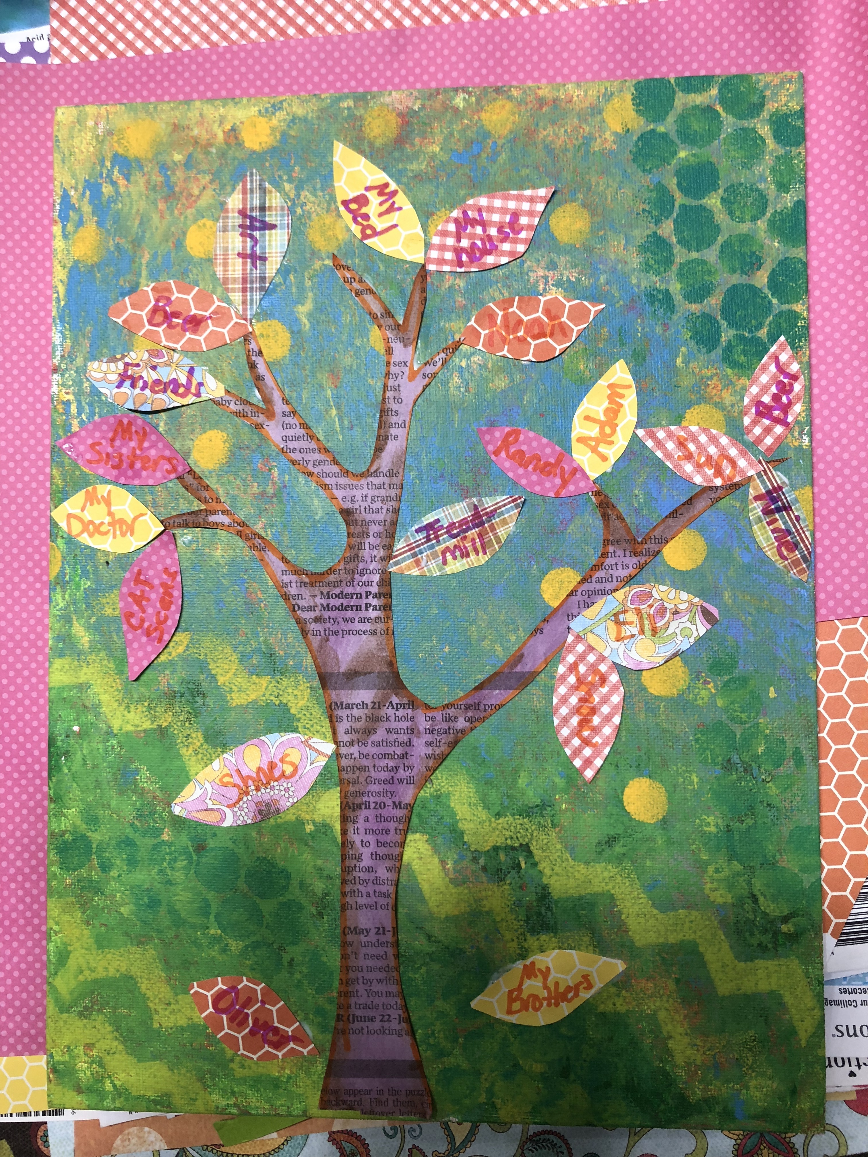 Living Proof Exhibit Creative Session - Acrylic Mixed Media on Canvas - June 9 Image
