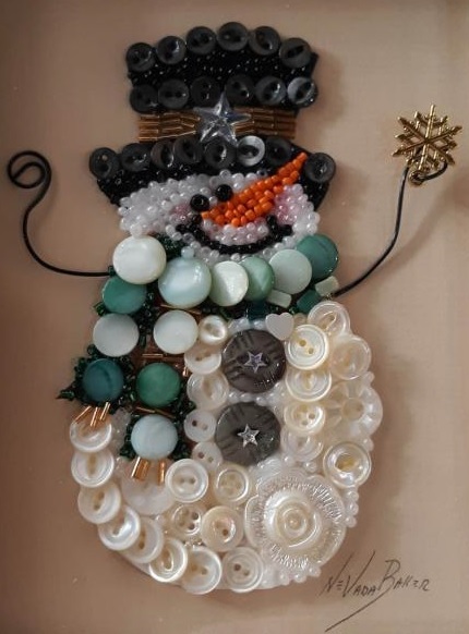 Red Barn Studio - Snowman Button Mosaic - December 10 Image