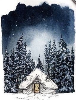 Red Barn Studio with Vada Baker- Snowy Night Image