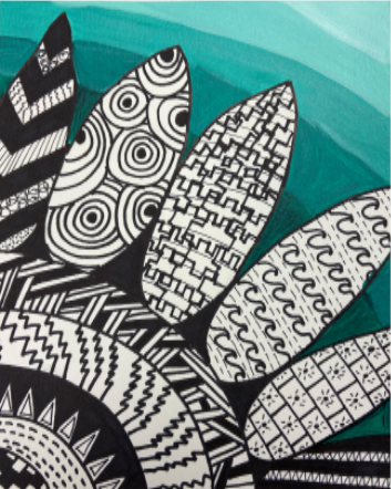 First Thursday- Zentangle Flowers Image